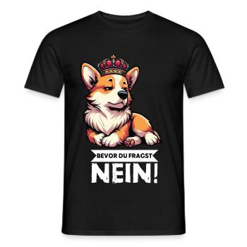 Before you ask: Corgi Corgi Welsh Corgi Corgi Dog - Men's T-Shirt - black - Front - AI Model Male 178 light (178cm)