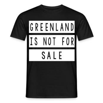 Greenland Is Not For Sale - Men's T-Shirt - black - Front - AI Model Male 178 light (178cm)