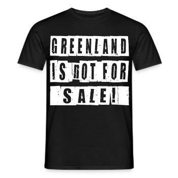 Greenland Is Not For Sale Shirt - Men's T-Shirt - black - Front - AI Model Male 178 light (178cm)