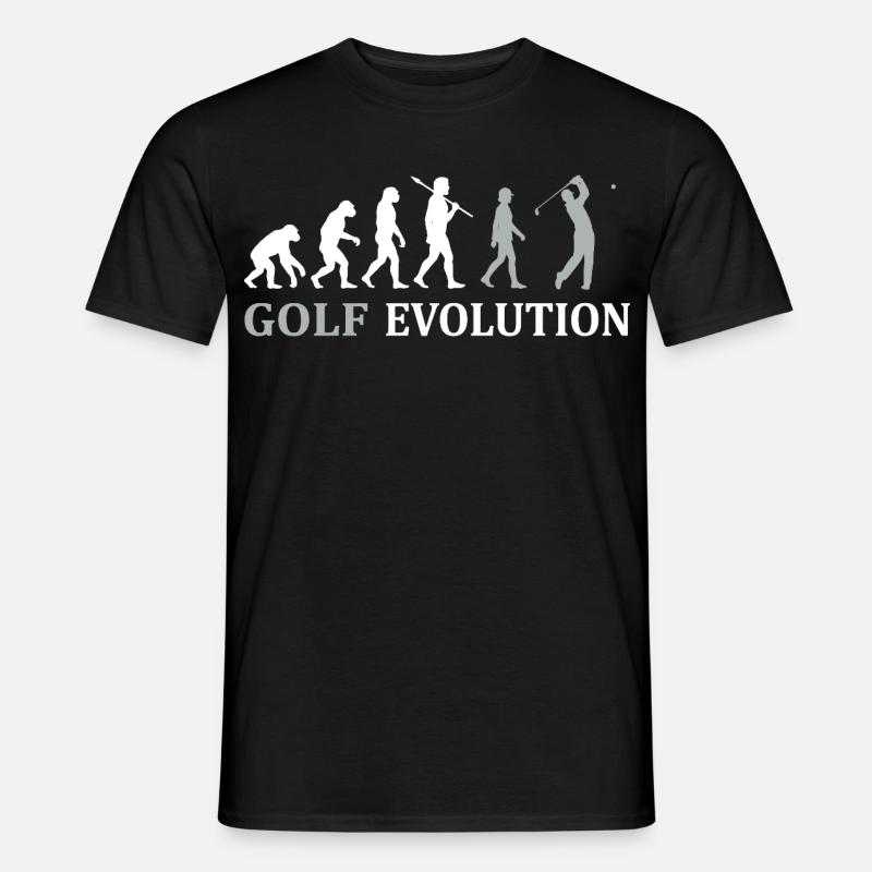 Golf Evolution – Das perfekte Golfer Geschenk - Männer T-Shirt - Schwarz