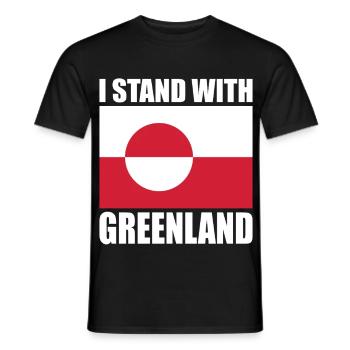 Je soutiens le Groenland - T-shirt homme - noir - Devant - AI Model Male 178 light (178cm)
