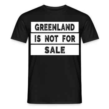 Greenland Is Not For Sale - Men's T-Shirt - black - Front - AI Model Male 178 light (178cm)