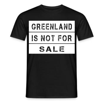 Le Groenland n’est pas à vendre - T-shirt homme - noir - Devant - AI Model Male 178 light (178cm)