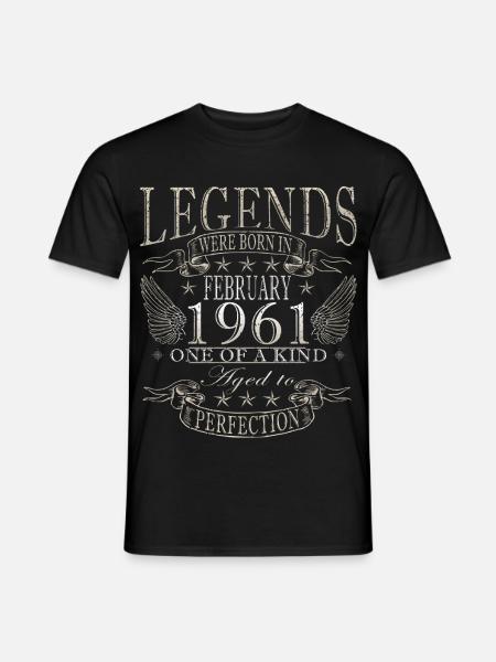 Février 1961 Jubilé 1961 Légendes Février - T-shirt homme - noir