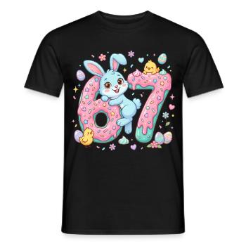 67 Easter - Men's T-Shirt - black - Front - AI Model Male 178 light (178cm)