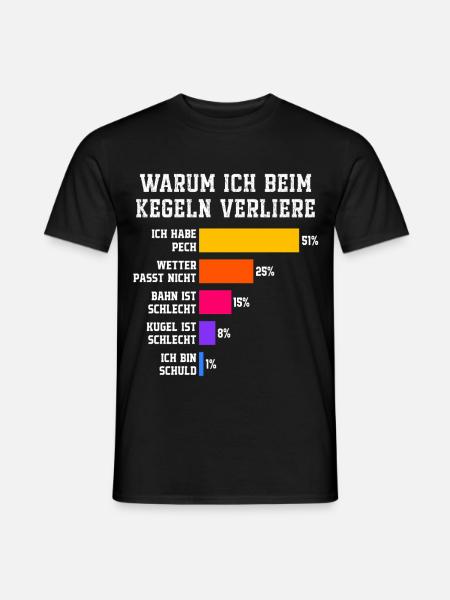 Why I lose at bowling Skittles - Men's T-Shirt - black