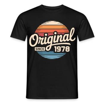 Cadeau d’anniversaire vintage 1978 Vintage 1978 - T-shirt homme - noir - Devant - AI Model Male 178 light (178cm)