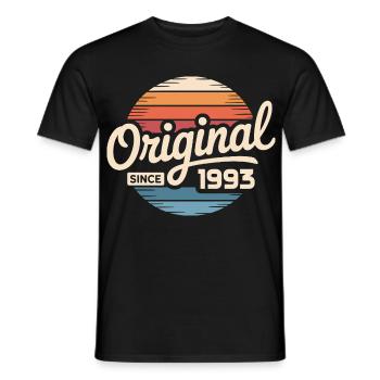 Vintage 1993 Vintage Birthday Gift 1993 - Men's T-Shirt - black - Front - AI Model Male 178 light (178cm)