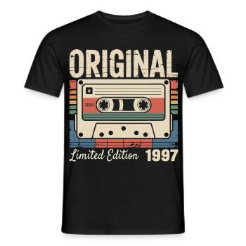 29th Anniversary - Vintage Gift 1997 - Men's T-Shirt - black - Front - AI Model Male 178 light (178cm)
