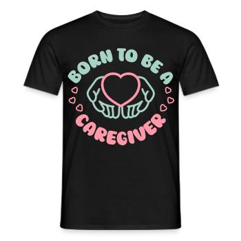 Nurse, geriatric care - Men's T-Shirt - black - Front - AI Model Male 178 light (178cm)
