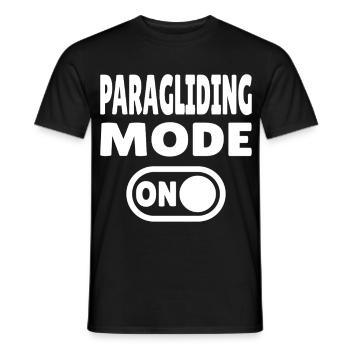 Paragliding Mode ON – Paragliding Freedom - Men's T-Shirt - black - Front - AI Model Male 178 light (178cm)