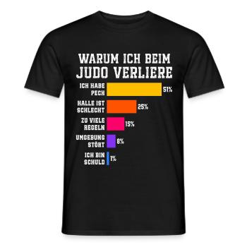 Why I lose in judo Judoka - Men's T-Shirt - black - Front - AI Model Male 178 light (178cm)
