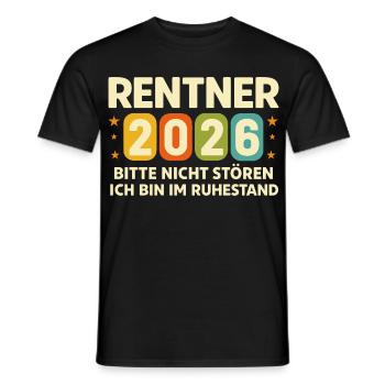 Pensioners 2026 Retirement Please Do Not Disturb - Men's T-Shirt - black - Front - AI Model Male 178 light (178cm)
