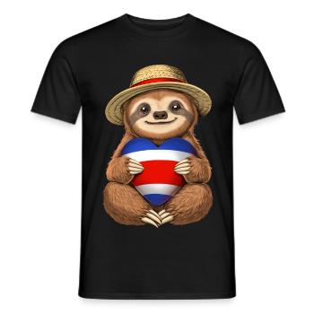 Costa-ricanisches Faultier - Männer T-Shirt - Schwarz - Vorne - AI Model Male 178 light (178cm)