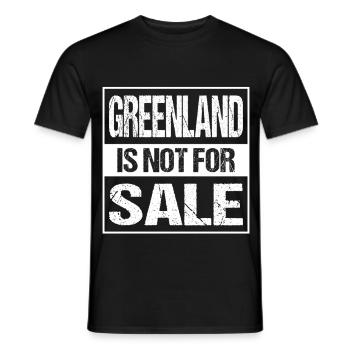 Le Groenland n’est pas à vendre - T-shirt homme - noir - Devant - AI Model Male 178 light (178cm)