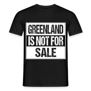 Le Groenland n’est pas à vendre - T-shirt homme - noir - Devant - AI Model Male 178 light (178cm)