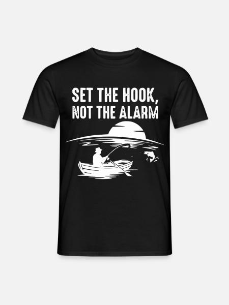 Accroche, pas l’alarme, pêcheur Spruch - T-shirt homme - noir
