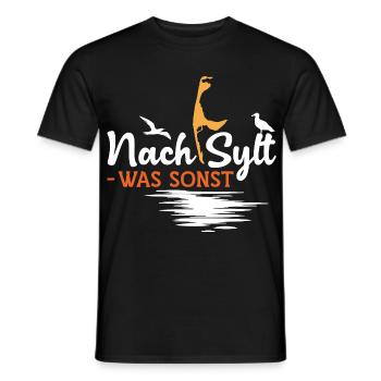 Nordsee Urlaub NACH SYLT WATT SONST Lustiges - Männer T-Shirt - Schwarz - Vorne - AI Model Male 178 light (178cm)