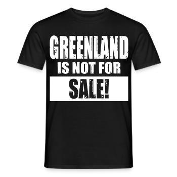 Le Groenland n’est pas à vendre - T-shirt homme - noir - Devant - AI Model Male 178 light (178cm)