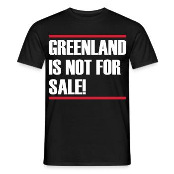 Greenland Is Not For Sale - Men's T-Shirt - black - Front - AI Model Male 178 light (178cm)