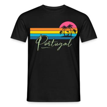 Portugal - Men's T-Shirt - black - Front - AI Model Male 178 light (178cm)