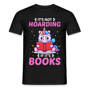 Read Books Unicorn - Men's T-Shirt - black - Front - AI Model Male 178 light (178cm)