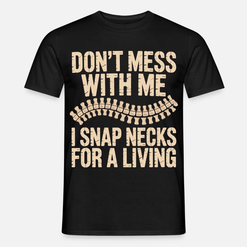 Dont Mess With Me Zip Neck - Männer T-Shirt - Schwarz