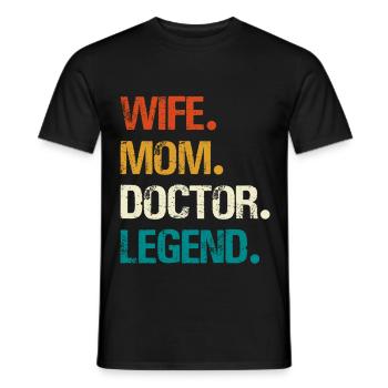 Épouse Maman Médecin Légende - T-shirt homme - noir - Devant - AI Model Male 178 light (178cm)
