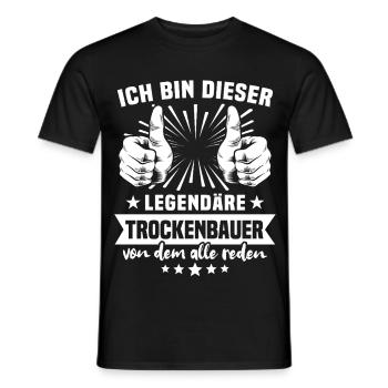 Drywall Builder Legend - Men's T-Shirt - black - Front - AI Model Male 178 light (178cm)