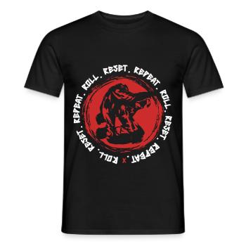 Judo Kampfsport Roll Reset Repeat - Männer T-Shirt - Schwarz - Vorne - AI Model Male 178 light (178cm)