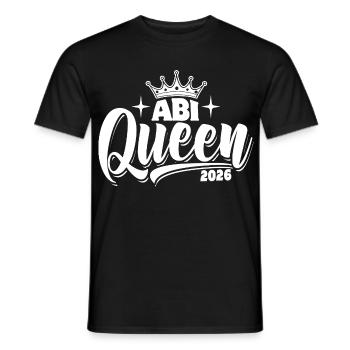 Abi Queen 2026 - Abitur - Spruch - Men's T-Shirt - black - Front - AI Model Male 178 light (178cm)