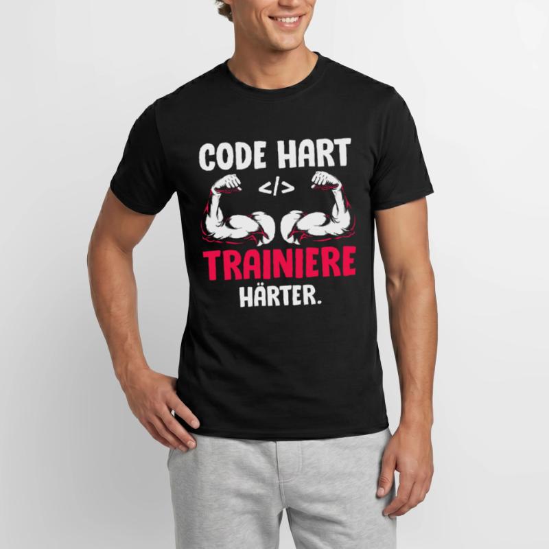 Codeur CODE ENTRAÎNEZ-VOUS PLUS FORT Drôle T-shirt homme