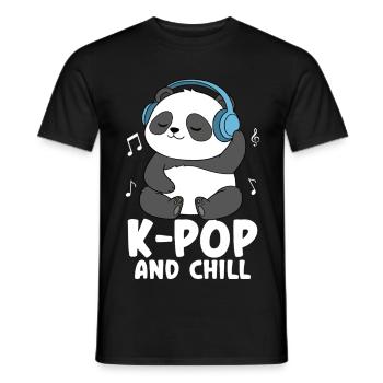 K Pop And Chill - T-shirt homme - noir - Devant - AI Model Male 178 light (178cm)