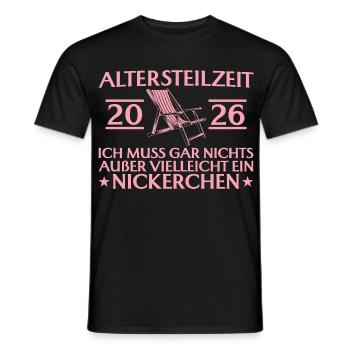 Partial retirement 2026: Nothing but naps - Men's T-Shirt - black - Front - AI Model Male 178 light (178cm)