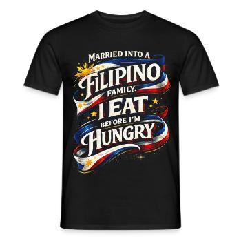 Philippines Famille philippine - T-shirt homme - noir - Devant - AI Model Male 178 light (178cm)