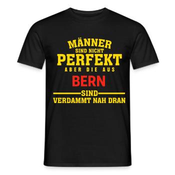 Bern Männer Nah Dran T-Shirt - Männer T-Shirt - Schwarz - Vorne - AI Model Male 178 light (178cm)