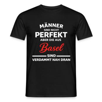 Basel Männer Nicht Perfekt Spruch - Männer T-Shirt - Schwarz - Vorne - AI Model Male 178 light (178cm)