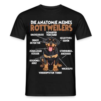 Cadeau de propriétaire de chien Rottweiler T - T-shirt homme - noir - Devant - AI Model Male 178 light (178cm)