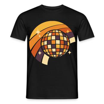 Disco Ball Retro Party 80s Gift - Men's T-Shirt - black - Front - AI Model Male 178 light (178cm)