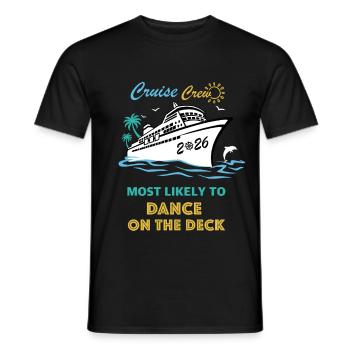 Cruise Crew 2026 Probablement Danser sur le pont - T-shirt homme - noir - Devant - AI Model Male 178 light (178cm)