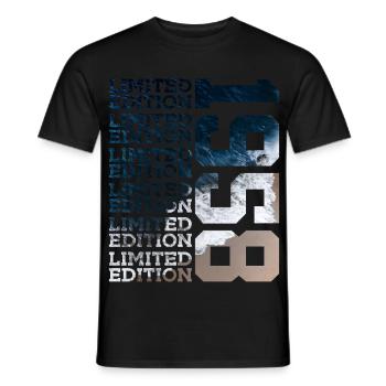 LIMITED EDITION 1958 68 YEARS 68TH BIRTHDAY - Men's T-Shirt - black - Front - AI Model Male 178 light (178cm)