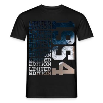 LIMITED EDITION 1954 72 YEARS 72ND BIRTHDAY - Men's T-Shirt - black - Front - AI Model Male 178 light (178cm)