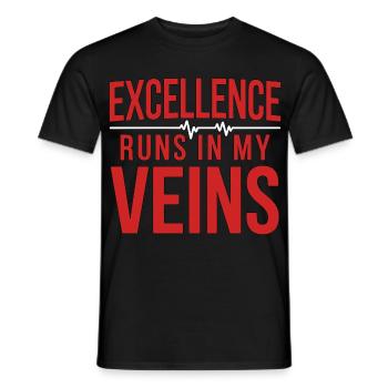 L’excellence en infirmier aux urgences coule dans mes veines Paramédic - T-shirt homme - noir - Devant - AI Model Male 178 light (178cm)