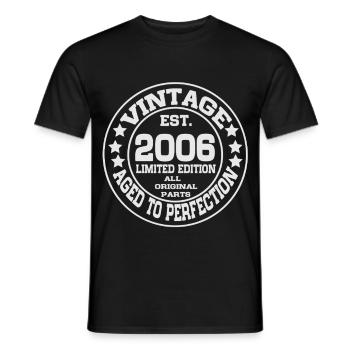 2006 Vintage Retro Birthday Gift - Men's T-Shirt - black - Front - AI Model Male 178 light (178cm)