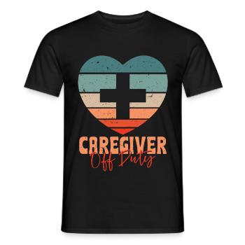 Pflegerin Pfleger Altenpflege Aidant hors service - T-shirt homme - noir - Devant - AI Model Male 178 light (178cm)