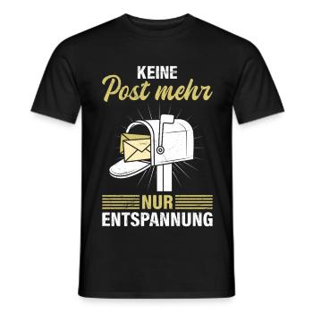 Postmen NO MORE MAIL JUST RELAXATION - Men's T-Shirt - black - Front - AI Model Male 178 light (178cm)