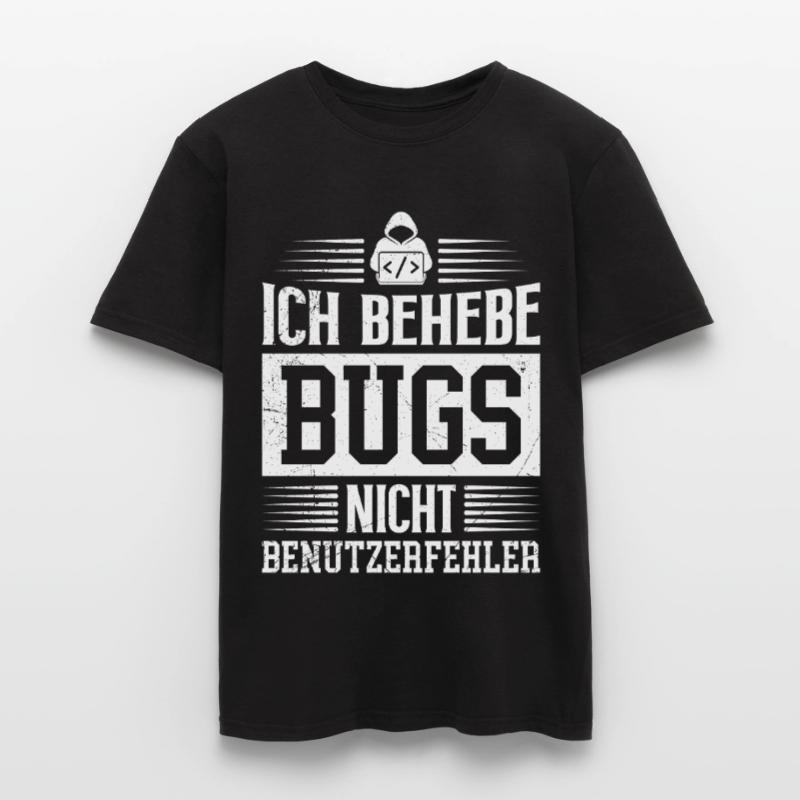 Coder ICH BEHEBE BUGS NICHT BENUTZERFEHLER LUSTIG Männer T-Shirt