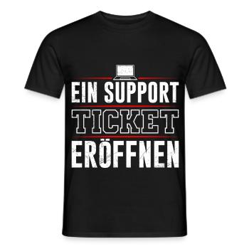 Coder EIN SUPPORT TICKET ERÖFFNEN LUSTIG - Männer T-Shirt - Schwarz - Vorne - AI Model Male 178 light (178cm)