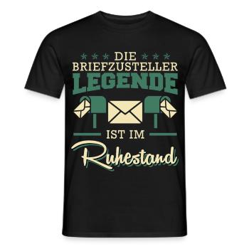 Pensioners THE RETIRED LETTER DELIVERY LEGEND - Men's T-Shirt - black - Front - AI Model Male 178 light (178cm)