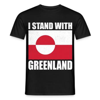 I Stand With Greenland Is Not For Sale - Männer T-Shirt - Schwarz - Vorne - AI Model Male 178 light (178cm)
